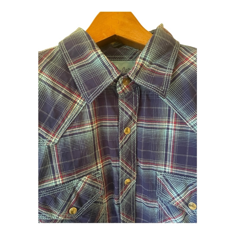Mens WRANGLER Western Shirt Size Large Snap 20X Competition Vintage
